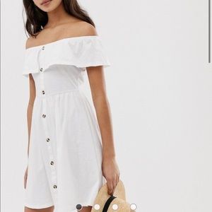 asos design | off the shoulder sun dress